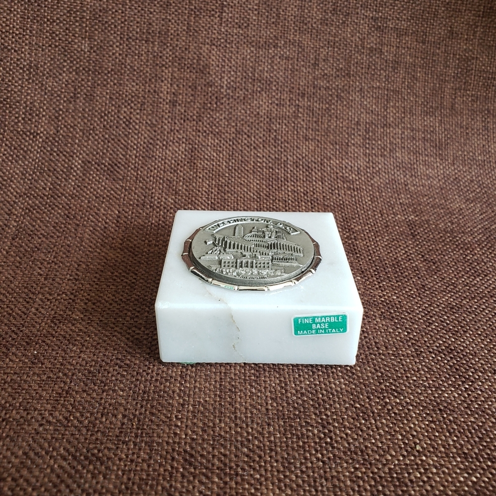 Washington DC Silberne Italy Marble Paperweight